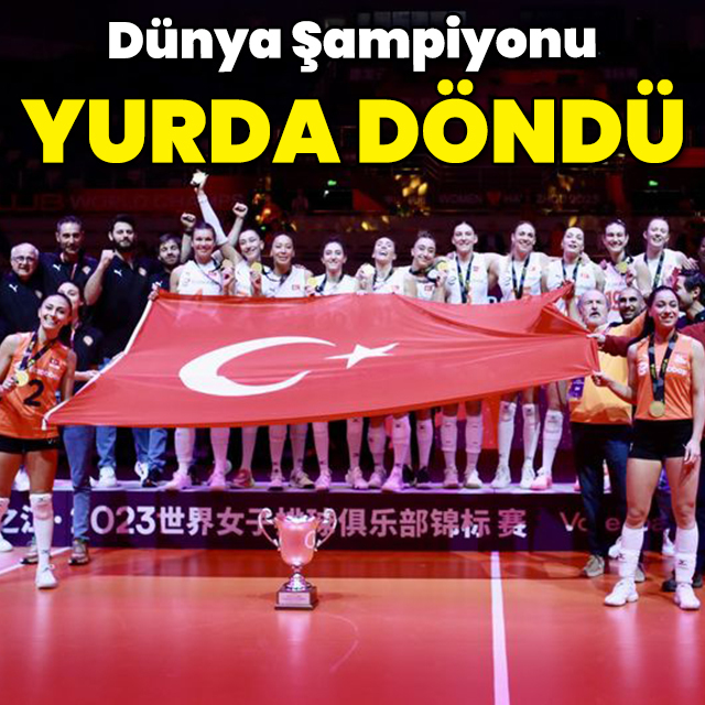 Şampiyon Eczacıbaşı kupayla döndü!