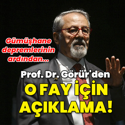 Prof. Dr. Görür'den o fay için açıklama!