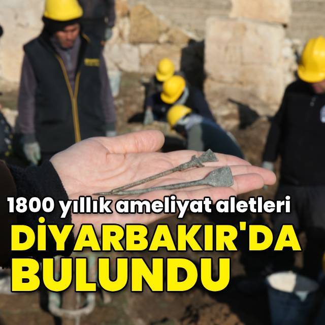 Diyarbakır'da 1800 yıllık ameliyat aletleri bulundu