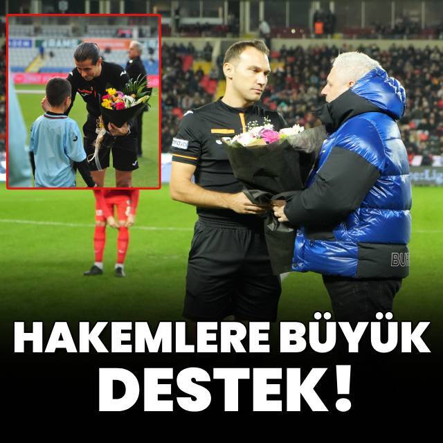 Hakemlere büyük destek!