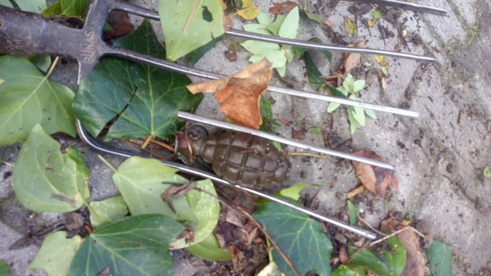 Apartman önünde el bombası!