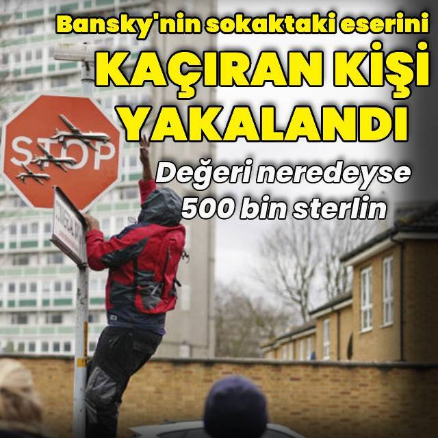 Banksy'nin sokaktaki eseri kaçırıldı