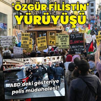 ABD'deki Filistin yürüyüşüne polis müdahalesi