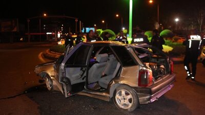 Polisten kaçan otomobil takla attı: 3 yaralı