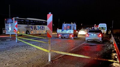 Yolcu otobüsü çamura saplandı: 6 yaralı