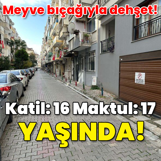 Meyve bıçağıyla cinayet! Katil: 16 Maktul: 17 yaşında!