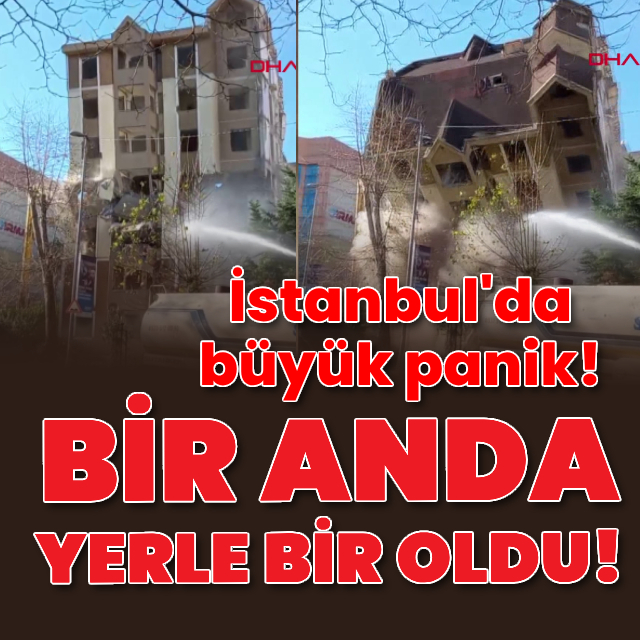 6 katlı binanın kontrollü yıkımında çökme!