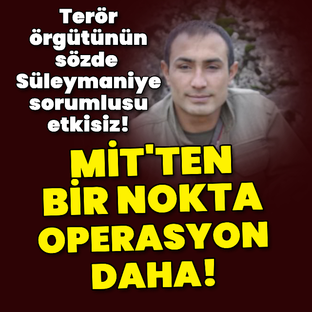 Terör örgütünün sözde Süleymaniye sorumlusu etkisiz!