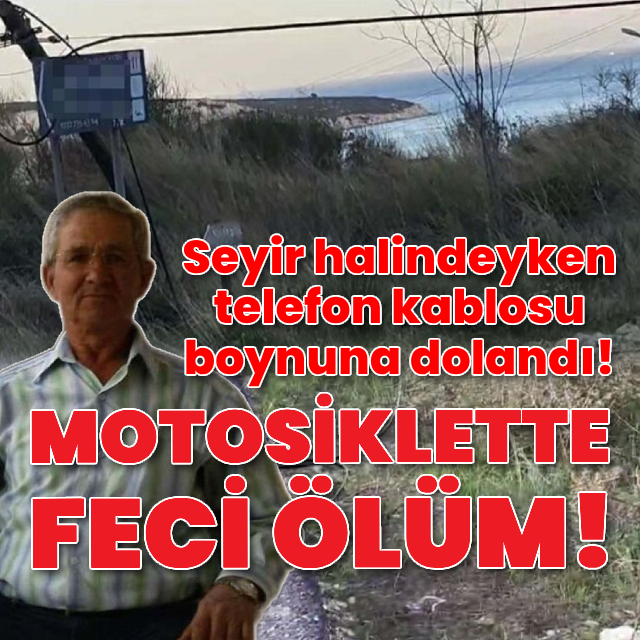 Seyir halindeyken telefon kablosu boynuna dolandı!