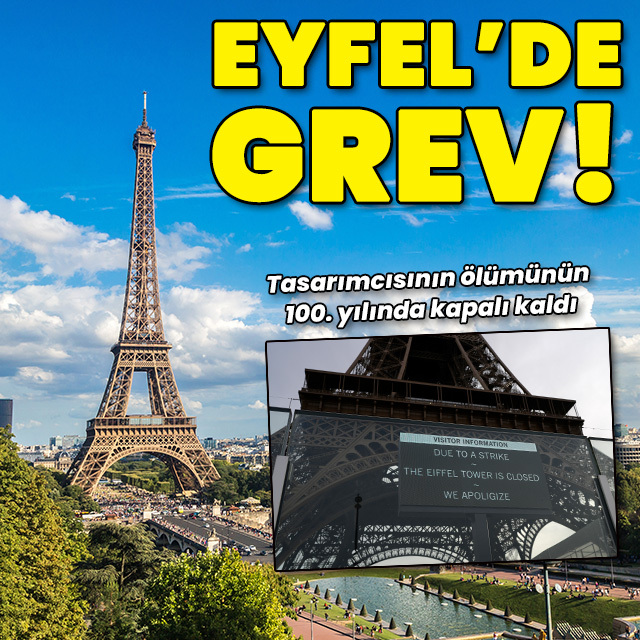 Eyfel Kulesi'nde grev