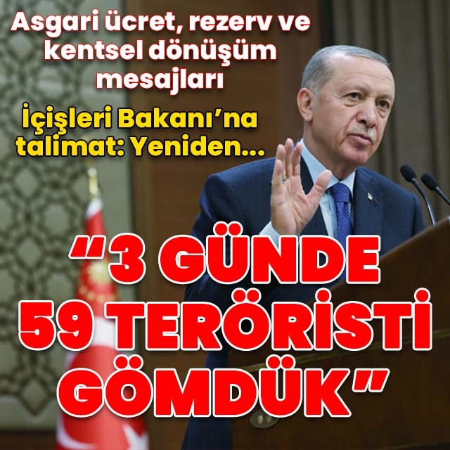 "3 gün içerisinde 59 teröristi gömdük"