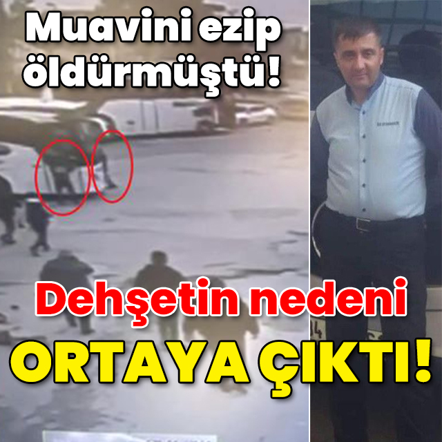Muavini ezip öldürmüştü! Cinayetin nedeni ortaya çıktı!