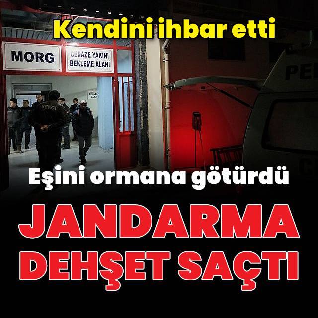 Jandarmadan eşine 10 el ateş!