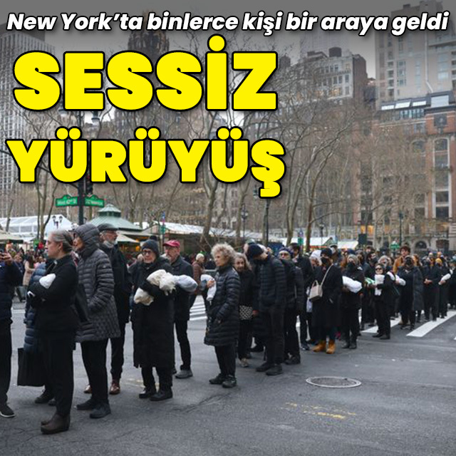 Gazze'de ölen bebek ve çocuklar için sessiz yürüyüş