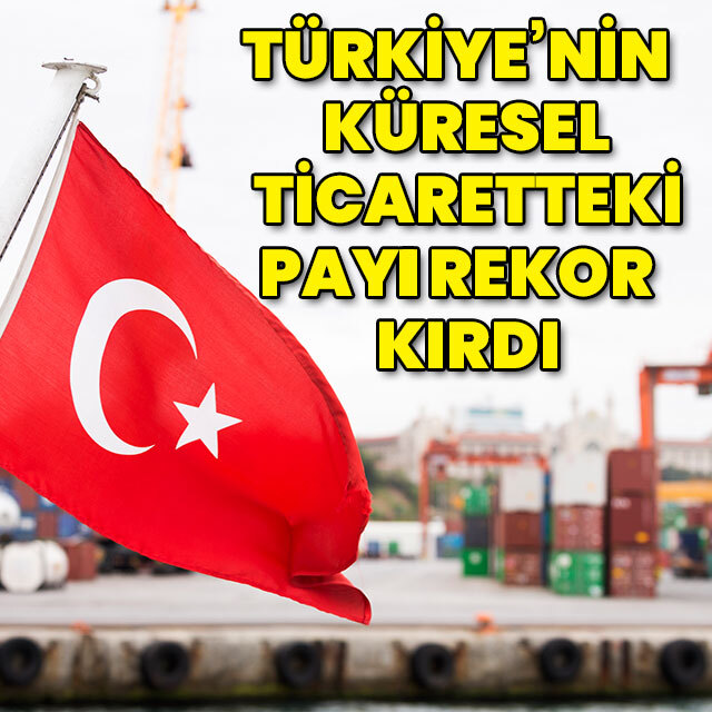 Türkiye küresel ticaretten rekor pay aldı