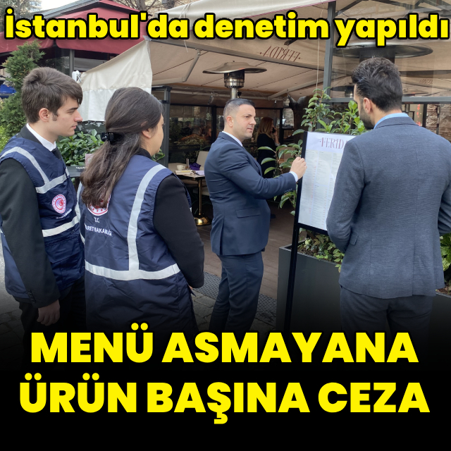 Menü asmayana ürün başına 2 bin 172 TL ceza