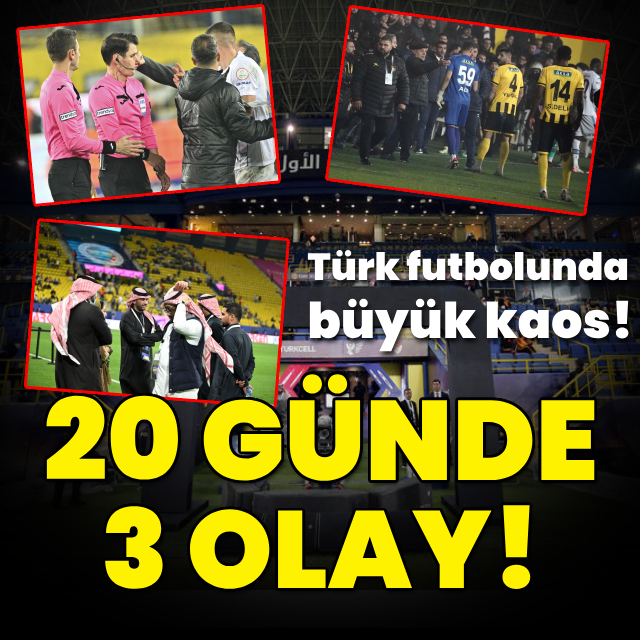 Türk futbolunda kaos! 20 günde 3 olay