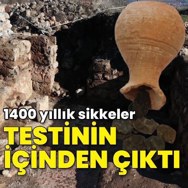 1400 yıllık sikkeler testinin içinden çıktı