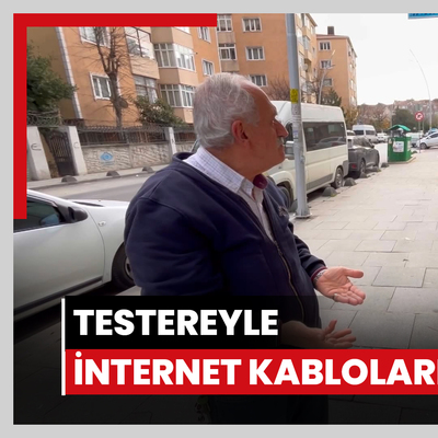 Sultangazi'de testere ile sokaktaki internet kablolarını kesti: Kalabalık yapıyorlardı