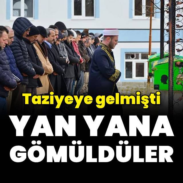 Taziyede hayatını kaybetti, yan yana gömüldüler