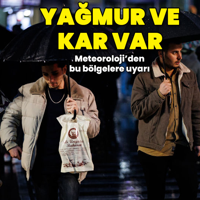 Yağmur ve kar yağışı uyarısı