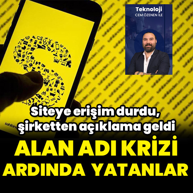 Sahibinden'de alan adı krizi