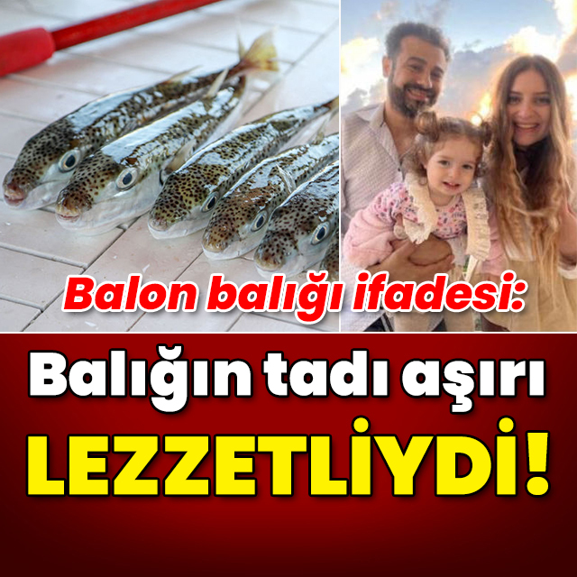 Balon balığı ifadesi: Balığın tadı aşırı lezzetliydi!