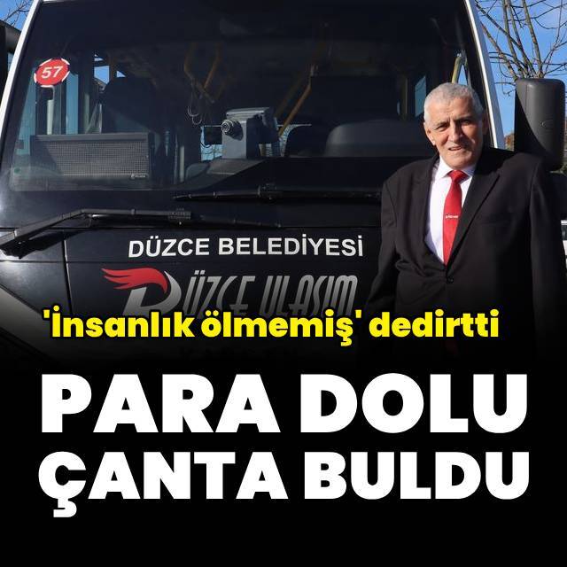 Durakta para dolu çanta buldu, sahibine teslim etti!