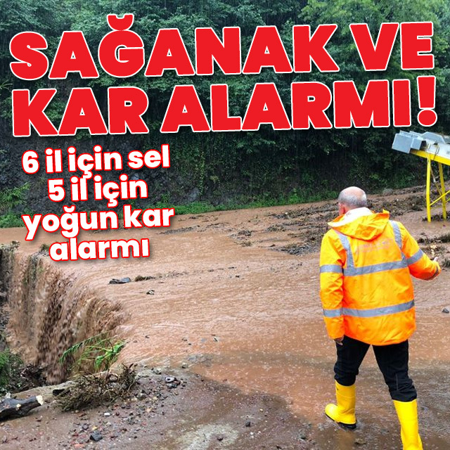 Sağanak yağmur ve kar yağışı alarmı!