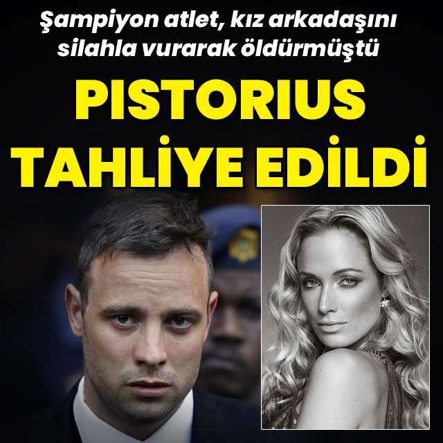 Sevgilisini öldüren Pistorius'a tahliye