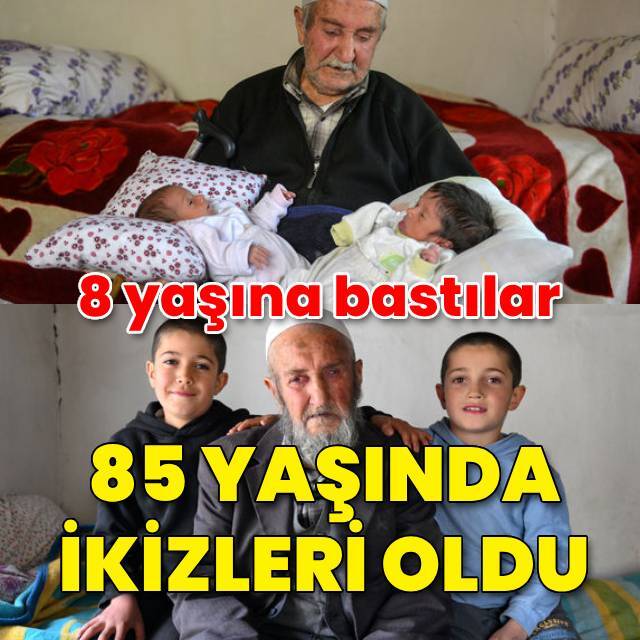 85 yaşında ikizleri oldu