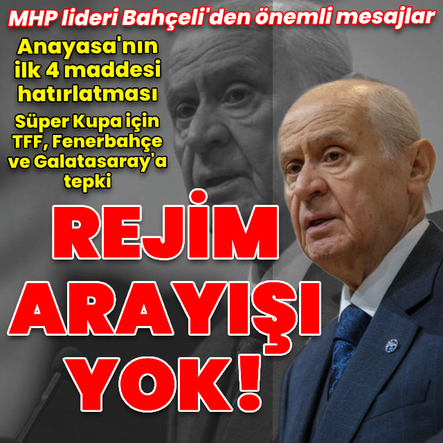 Bahçeli'den rejim mesajı