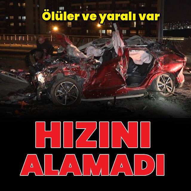 Refüjü aşıp otomobile çarptı: 3 ölü, 1 yaralı