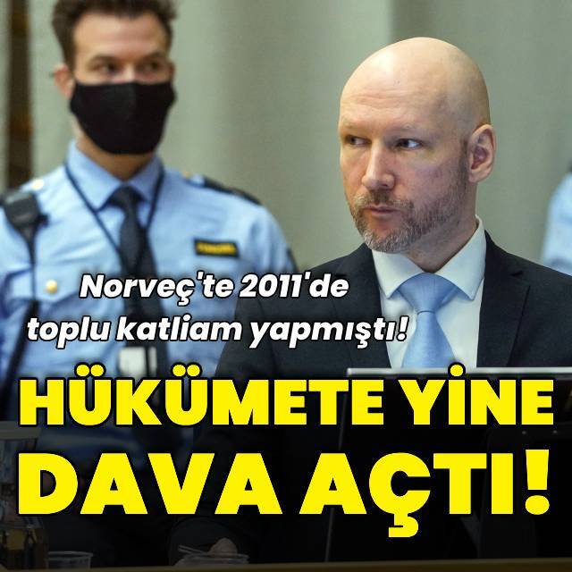 Norveç'te toplu katliam suçlusu hükümete dava açtı