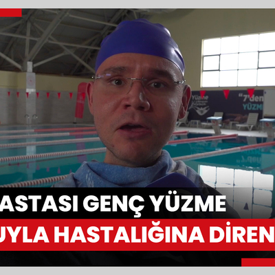 Kas hastası genç, yüzme sporuyla hastalığına direniyor