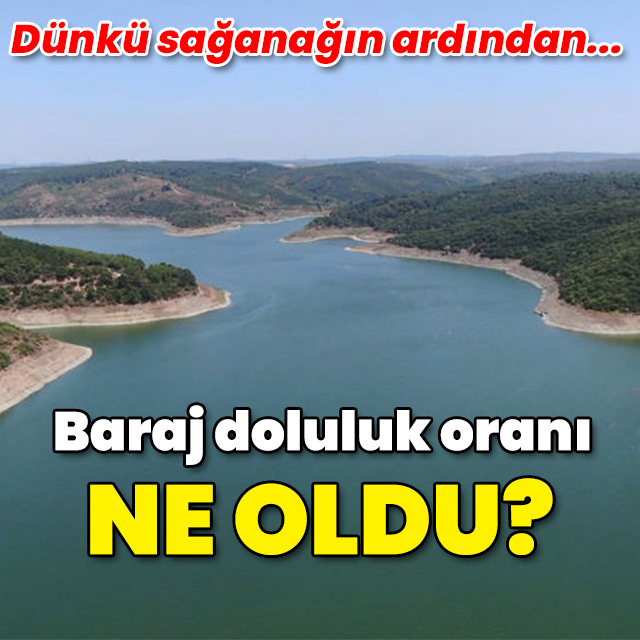Dünkü sağanağın ardından baraj doluluk oranı ne oldu?