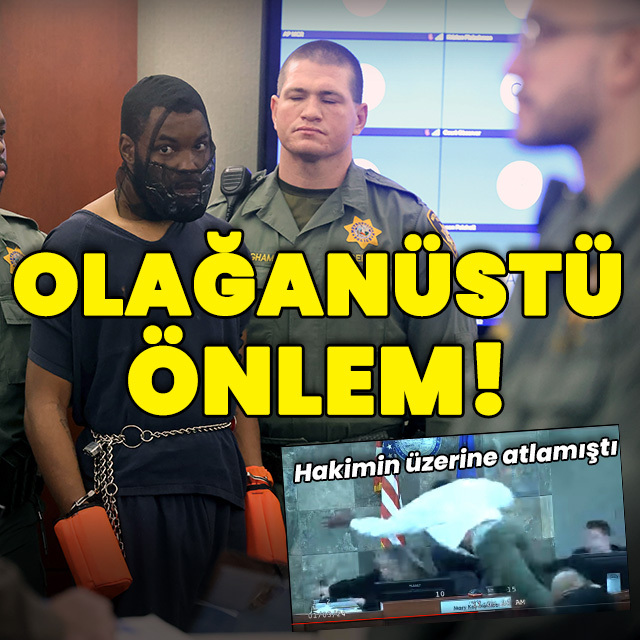 Hakimin üzerine atlayan sanığa olağanüstü önlem
