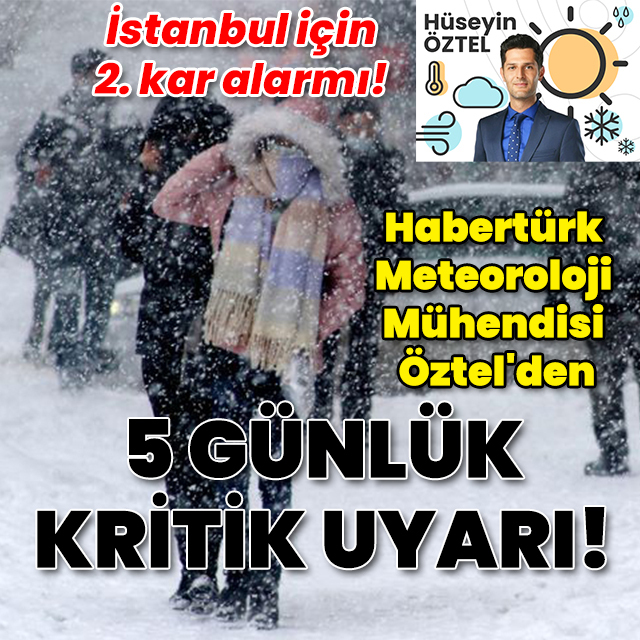 Habertürk Meteoroloji Mühendisi Hüseyin Öztel'den 5 günlük flaş uyarı!