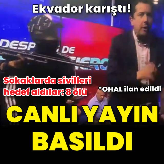 Ekvador'da canlı yayın basıldı
