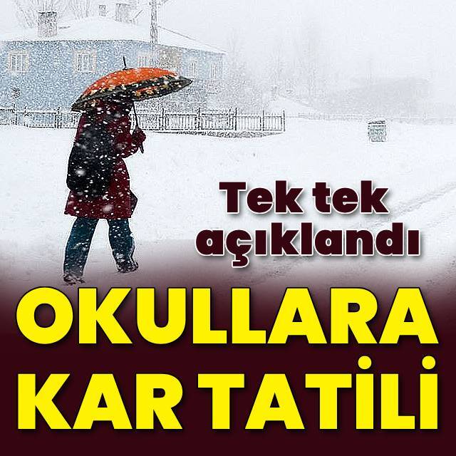 Hangi illerde okullar tatil edildi?