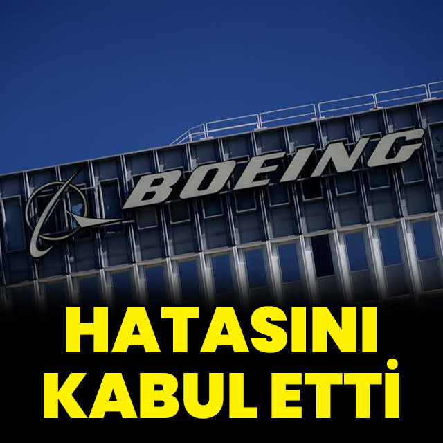 Boeing,'hatasını kabul etti'