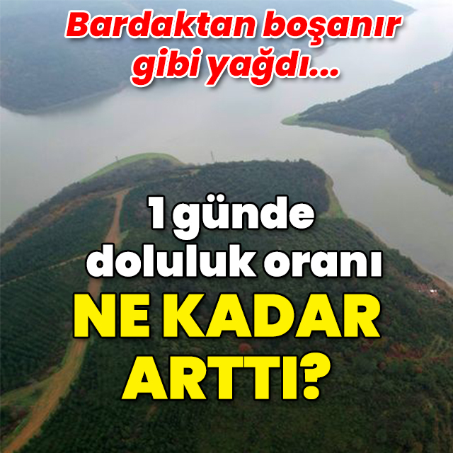 Bardaktan boşanır gibi yağdı! Bir günde doluluk oranı ne kadar arttı?