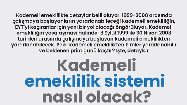 Kademeli emeklilik sistemi nasıl olacak?