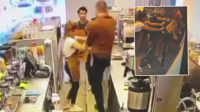 Barista kadının kahvesine gülücük çizdi! Sevgiliden feci darp!