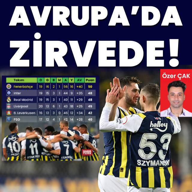 Fenerbahçe her alanda zirvede!