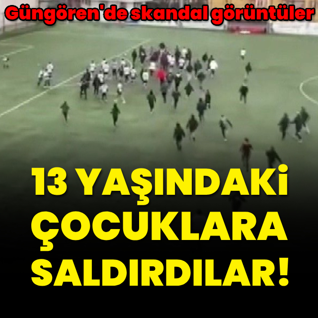 13 yaşındaki futbolculara saldırdılar!