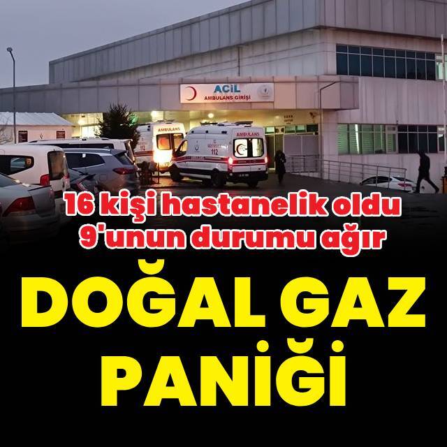 Doğal gaz sızıntısından 16 kişi zehirlendi!