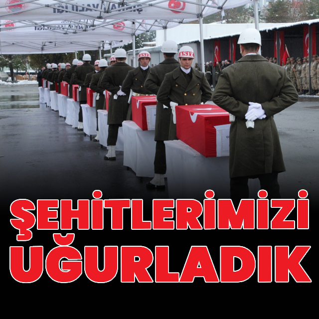 Şehitler için ilk tören!