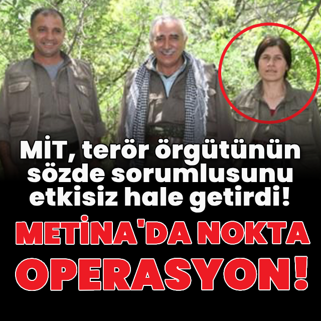 MİT'ten Metina'da nokta operasyon!
