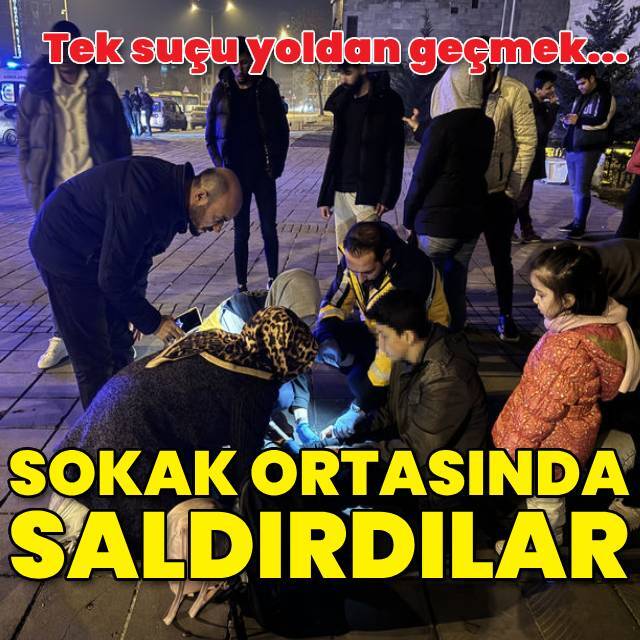 Yolda yürürken saldırıya uğradı!